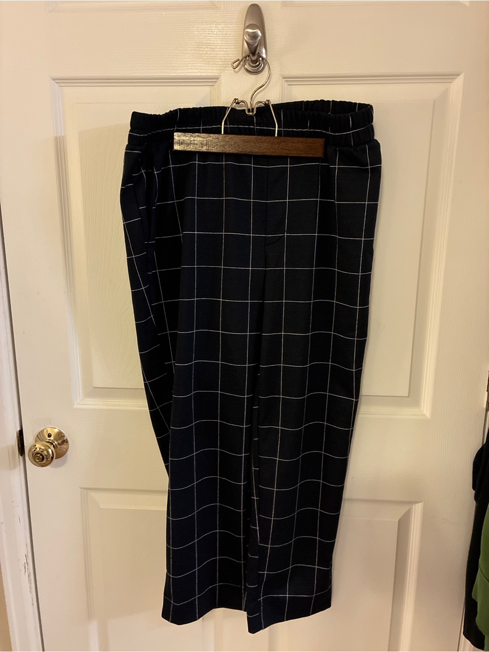 a new day black Windowpane Cropped Pants